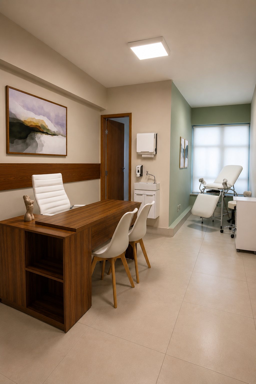 Consultório equipado do OLI Health Hub