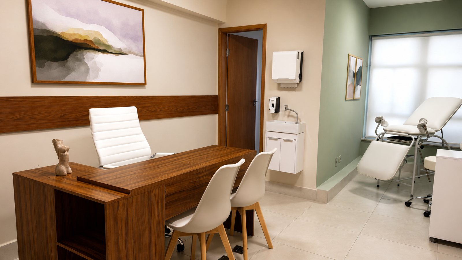 Consultório equipado do OLI Health Hub