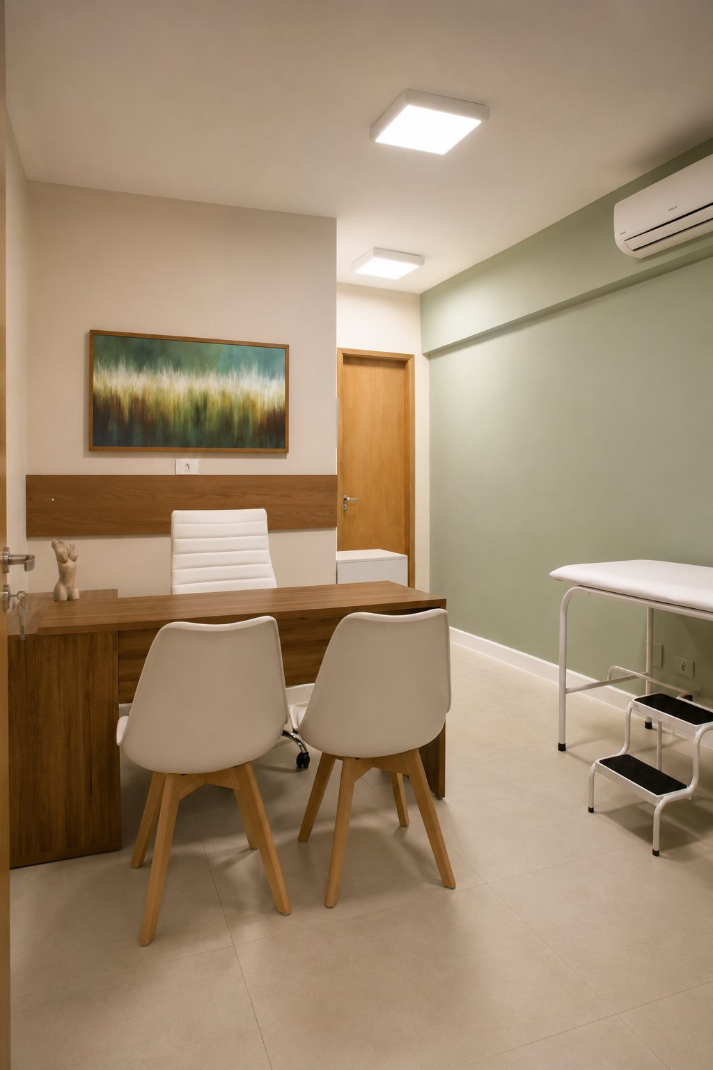 Consultório pronto do OLI Health Hub, na Consolação