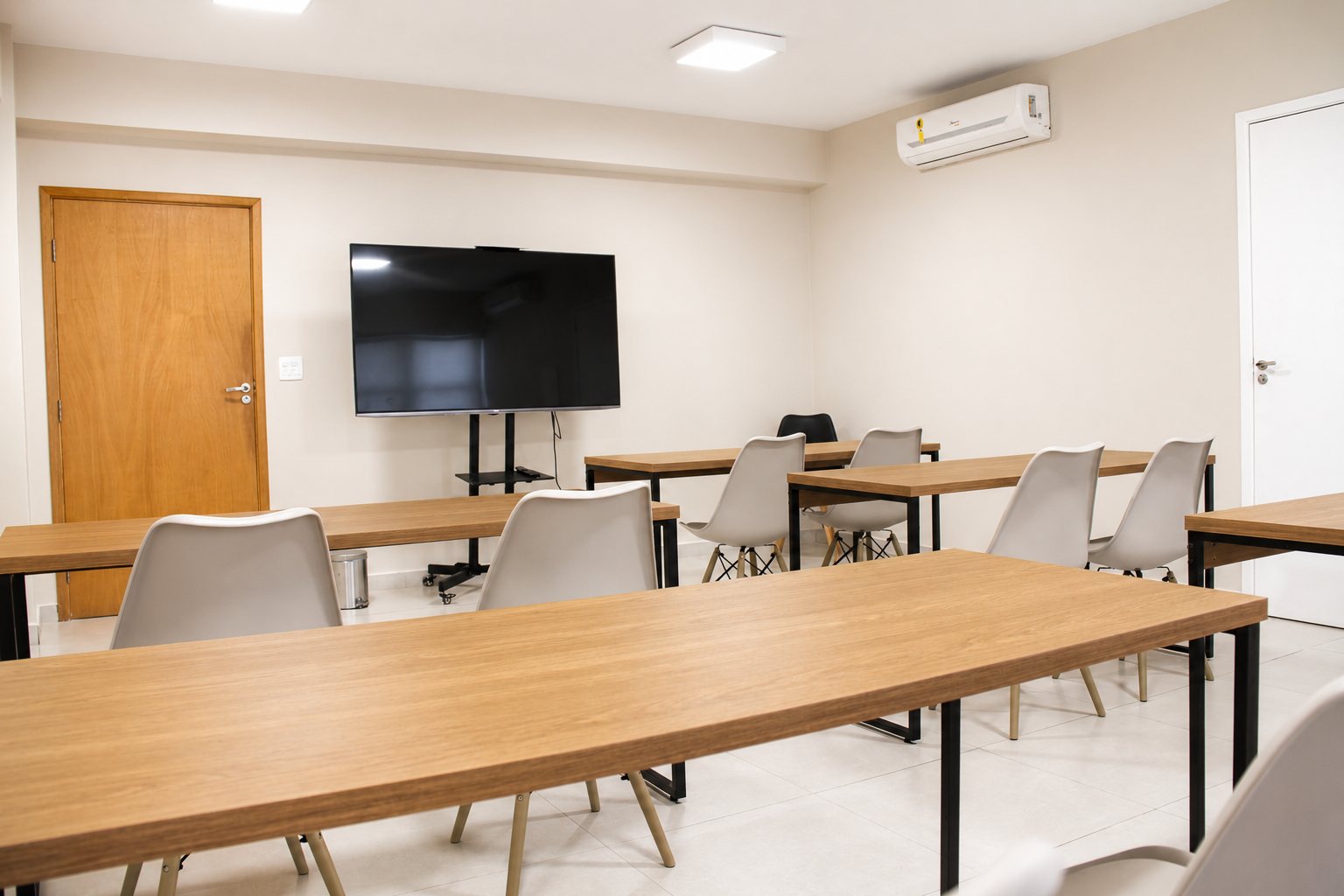 Sala de eventos e encontros do OLI Health Hub