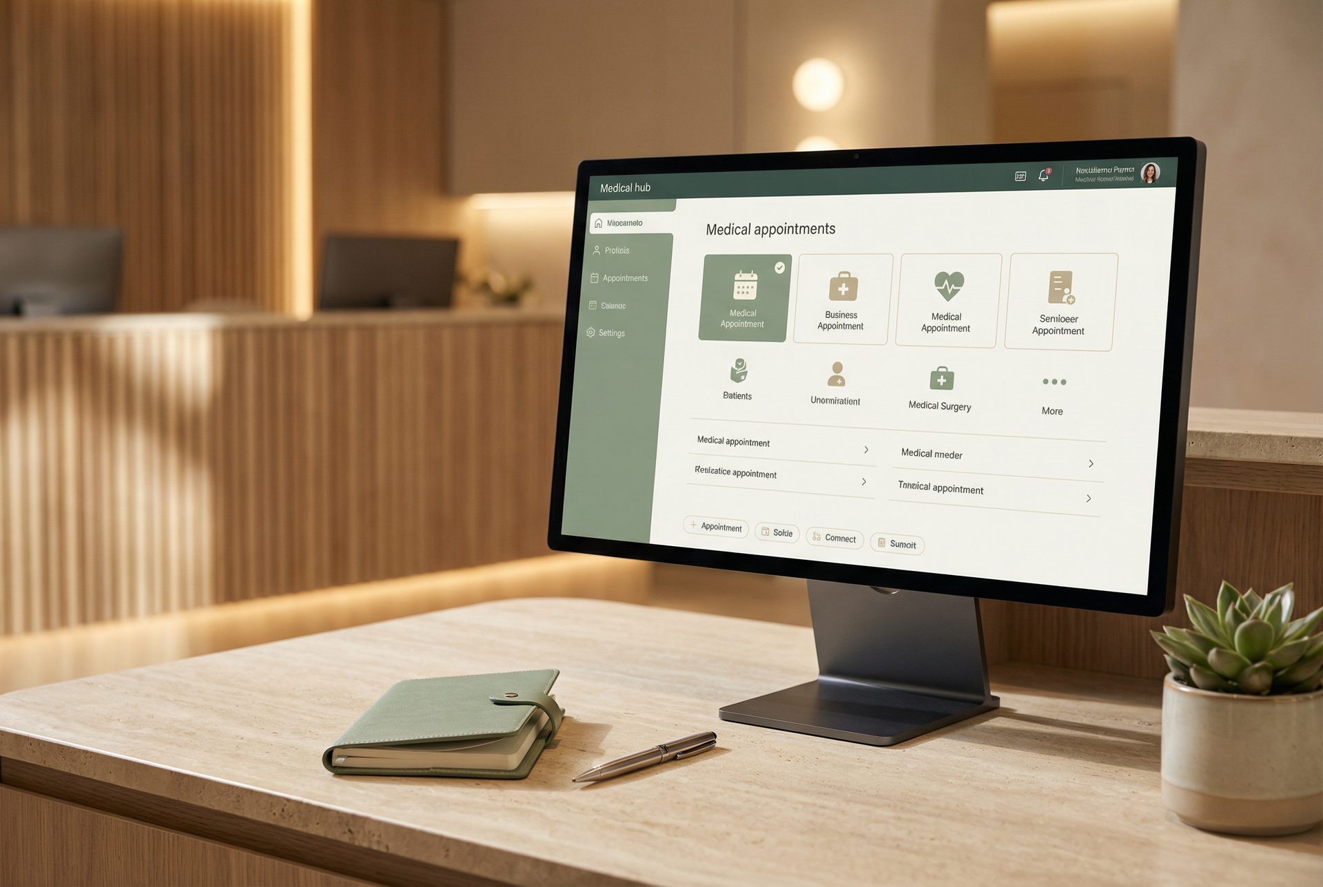 Recepção realizando cobrança